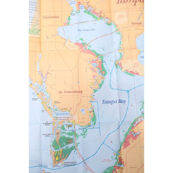 1997 Tampa Bay Boaters Guide Map Vintage 88501 - Picture 4 of 6